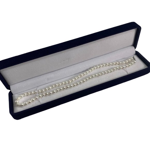 Pavoi Simulated Shell Pearl Necklace 16" Sterling 925 Lobster Clasp New in Box - Picture 7 of 7